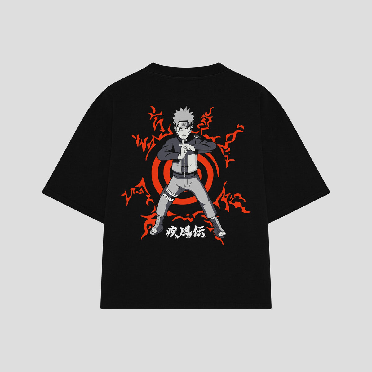Playera streetwear premium de anime y gaming ExtraLife MX, corte oversized drop shoulder ligero y fresco en color Deep Black y Off-White, moda urbana mexicana de culto.