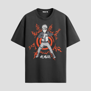 Playera urbana de anime y gaming ExtraLife MX, corte Standard Fit unisex ligero y transpirable en color Deep Black y Pure White, ropa de uso diario para gym y casual.