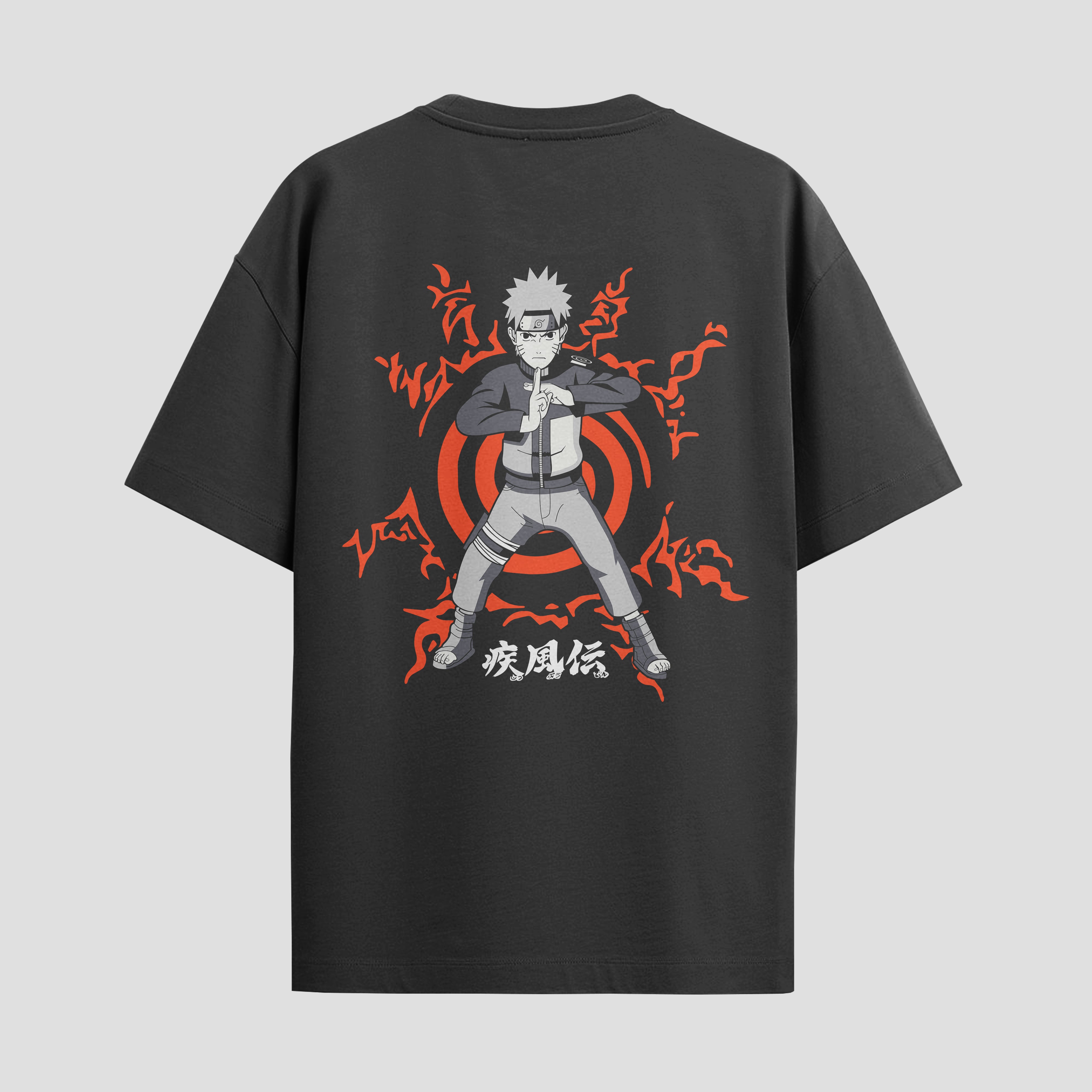 Playera urbana de anime y gaming ExtraLife MX, corte Standard Fit unisex ligero y transpirable en color Deep Black y Pure White, ropa de uso diario para gym y casual.