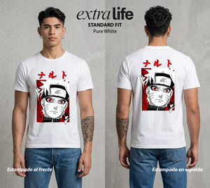 La Aldea Oculta | Ninja de la Hoja #02716 - Playera Standard Fit | Pure White - Foto en modelo
