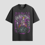 Playera urbana de anime y gaming ExtraLife MX, corte Standard Fit unisex ligero y transpirable en color Deep Black y Pure White, ropa de uso diario para gym y casual.