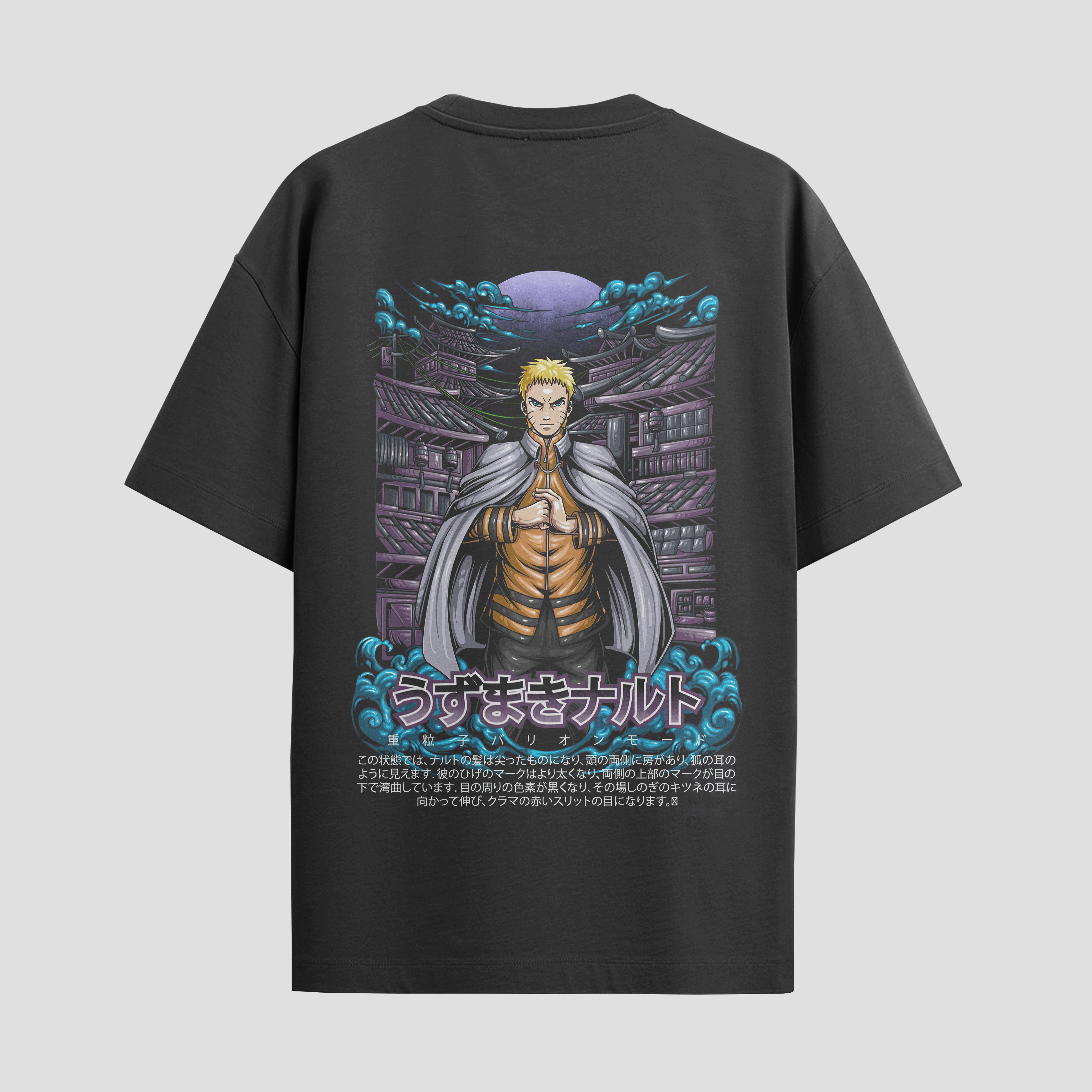 Playera urbana de anime y gaming ExtraLife MX, corte Standard Fit unisex ligero y transpirable en color Deep Black y Pure White, ropa de uso diario para gym y casual.