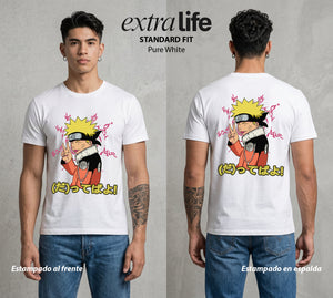La Aldea Oculta | Spiritu del Zorro #02739 - Playera Standard Fit | Pure White - Foto en modelo