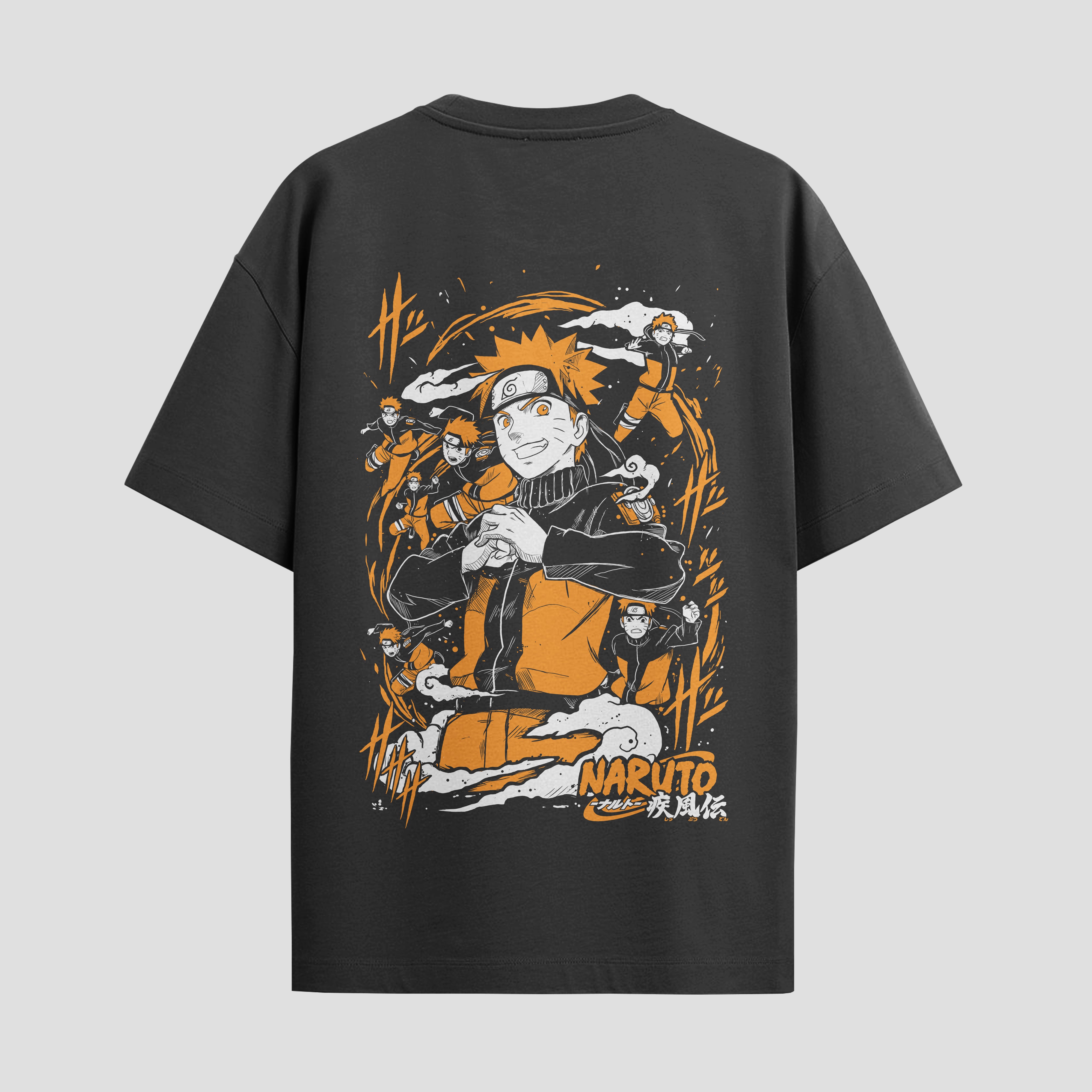 Playera urbana de anime y gaming ExtraLife MX, corte Standard Fit unisex ligero y transpirable en color Deep Black y Pure White, ropa de uso diario para gym y casual.