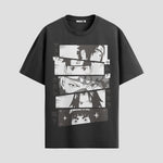 Playera urbana de anime y gaming ExtraLife MX, corte Standard Fit unisex ligero y transpirable en color Deep Black y Pure White, ropa de uso diario para gym y casual.
