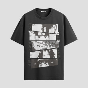 Playera urbana de anime y gaming ExtraLife MX, corte Standard Fit unisex ligero y transpirable en color Deep Black y Pure White, ropa de uso diario para gym y casual.