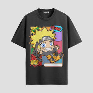 Playera urbana de anime y gaming ExtraLife MX, corte Standard Fit unisex ligero y transpirable en color Deep Black y Pure White, ropa de uso diario para gym y casual.