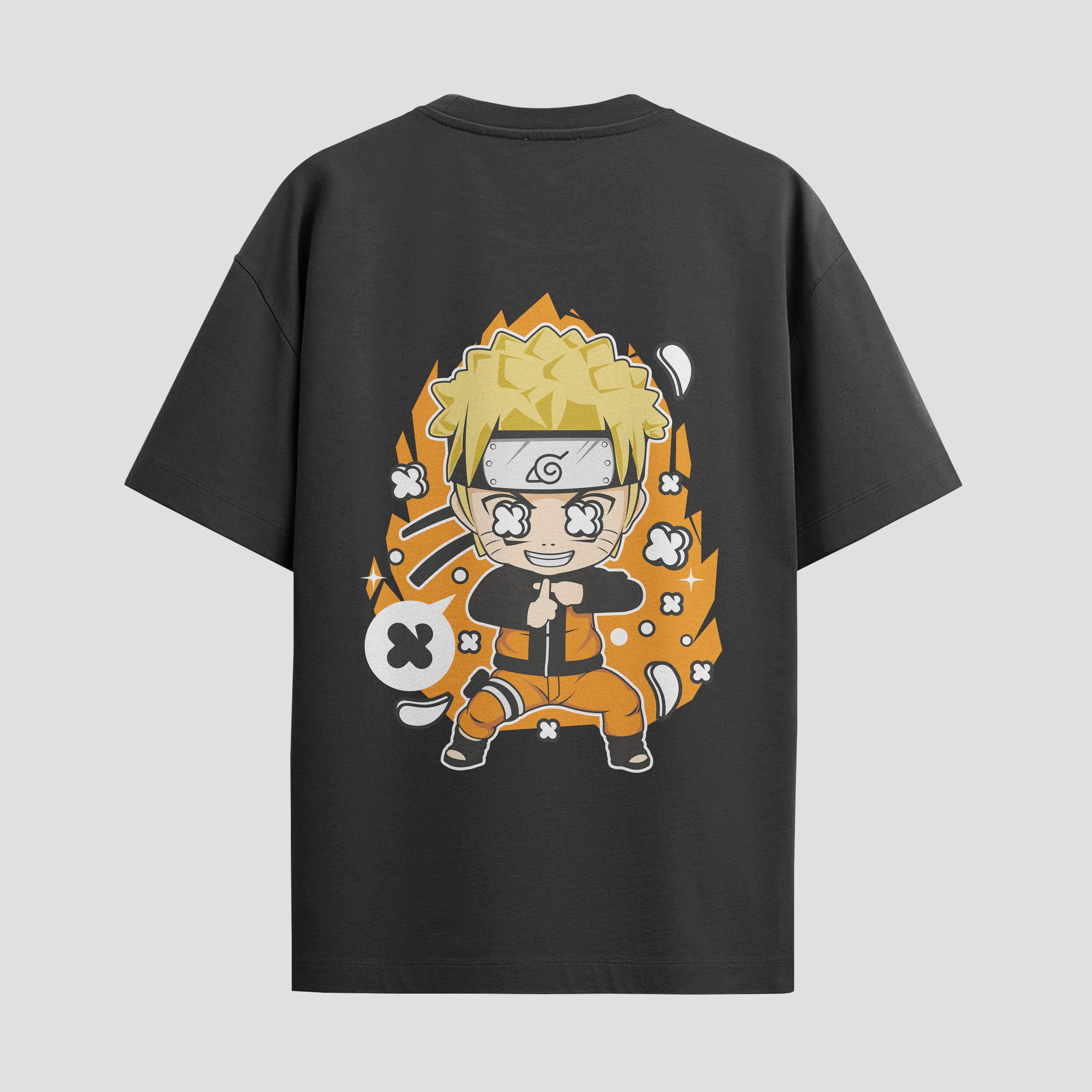 Playera urbana de anime y gaming ExtraLife MX, corte Standard Fit unisex ligero y transpirable en color Deep Black y Pure White, ropa de uso diario para gym y casual.
