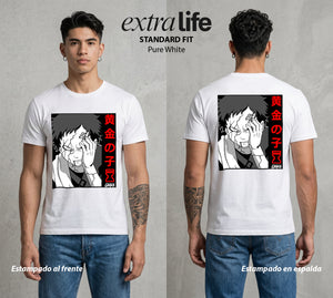 La Aldea Oculta | El Hokage del Futuro #02760 - Playera Standard Fit | Pure White - Foto en modelo