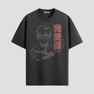Playera urbana de anime y gaming ExtraLife MX, corte Standard Fit unisex ligero y transpirable en color Deep Black y Pure White, ropa de uso diario para gym y casual.