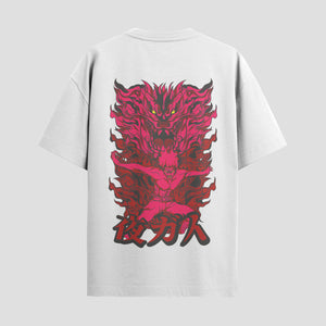 Playera urbana de anime y gaming ExtraLife MX, corte Standard Fit unisex ligero y transpirable en color Deep Black y Pure White, ropa de uso diario para gym y casual.