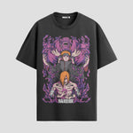 Playera urbana de anime y gaming ExtraLife MX, corte Standard Fit unisex ligero y transpirable en color Deep Black y Pure White, ropa de uso diario para gym y casual.