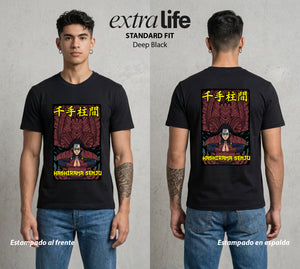 La Aldea Oculta | El Hokage del Futuro #02774 - Playera Standard Fit | Deep Black - Foto en modelo
