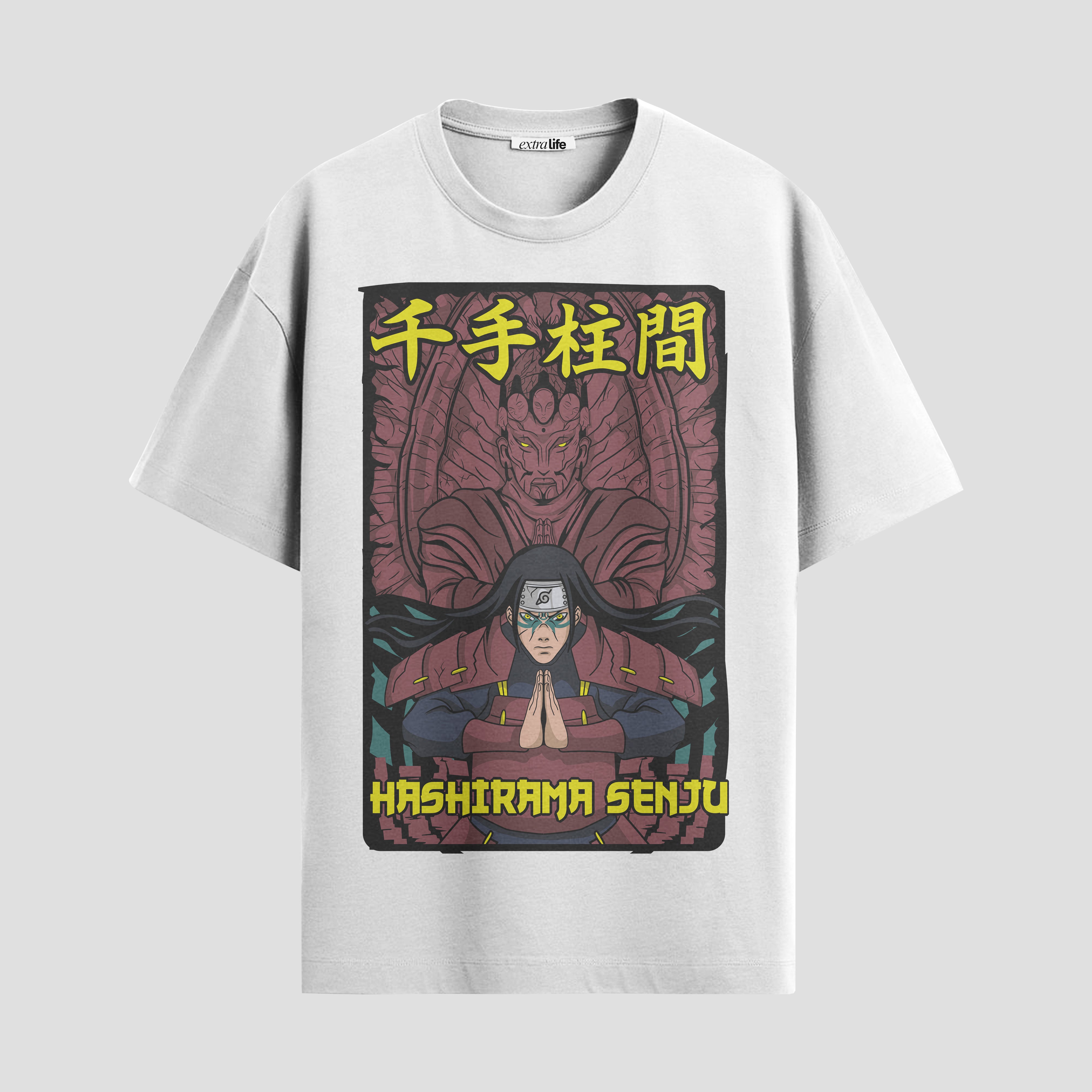 Playera urbana de anime y gaming ExtraLife MX, corte Standard Fit unisex ligero y transpirable en color Deep Black y Pure White, ropa de uso diario para gym y casual.