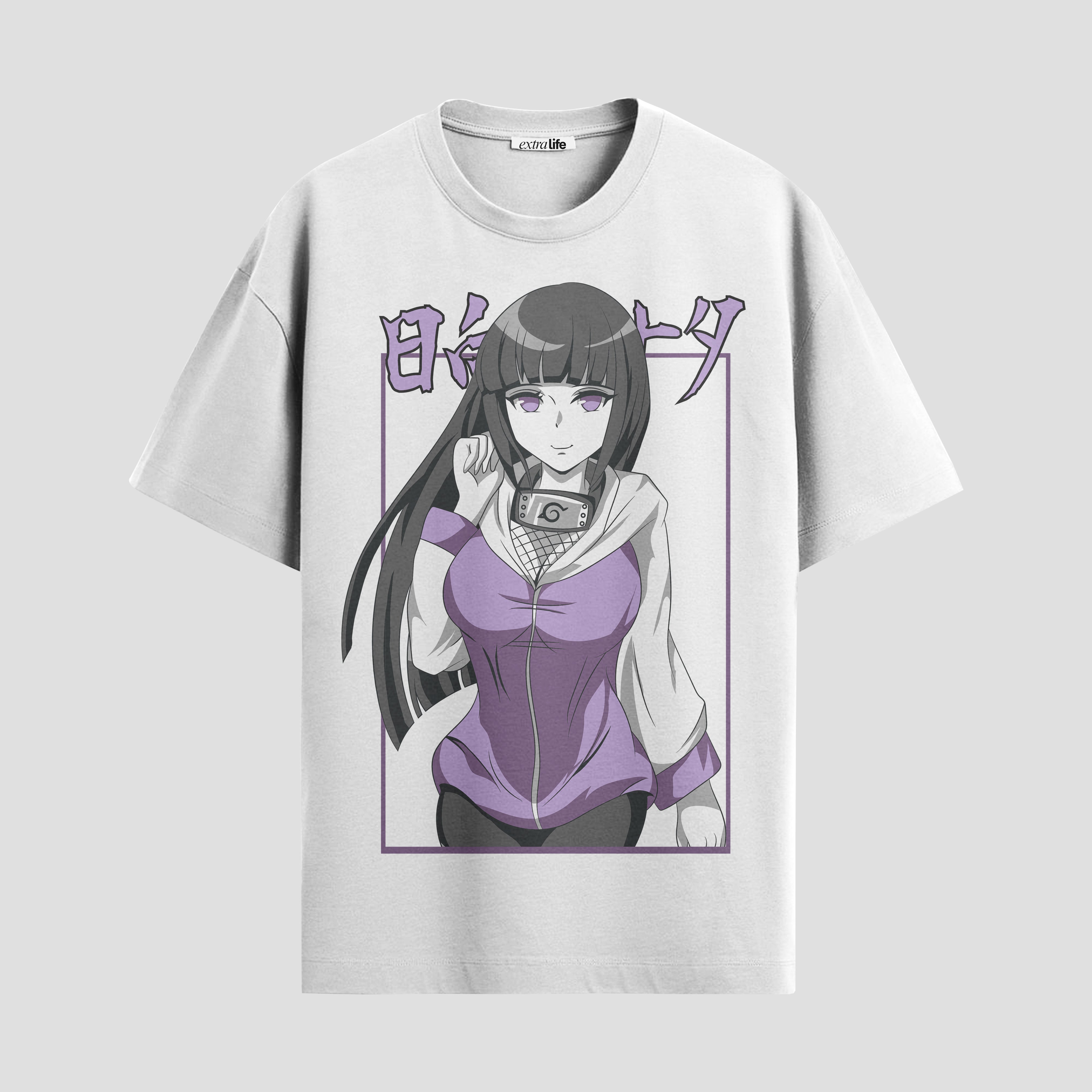 Playera urbana de anime y gaming ExtraLife MX, corte Standard Fit unisex ligero y transpirable en color Deep Black y Pure White, ropa de uso diario para gym y casual.