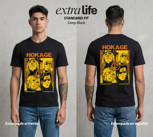 La Aldea Oculta | Zorro de Nueve Colas #02781 - Playera Standard Fit | Deep Black - Foto en modelo