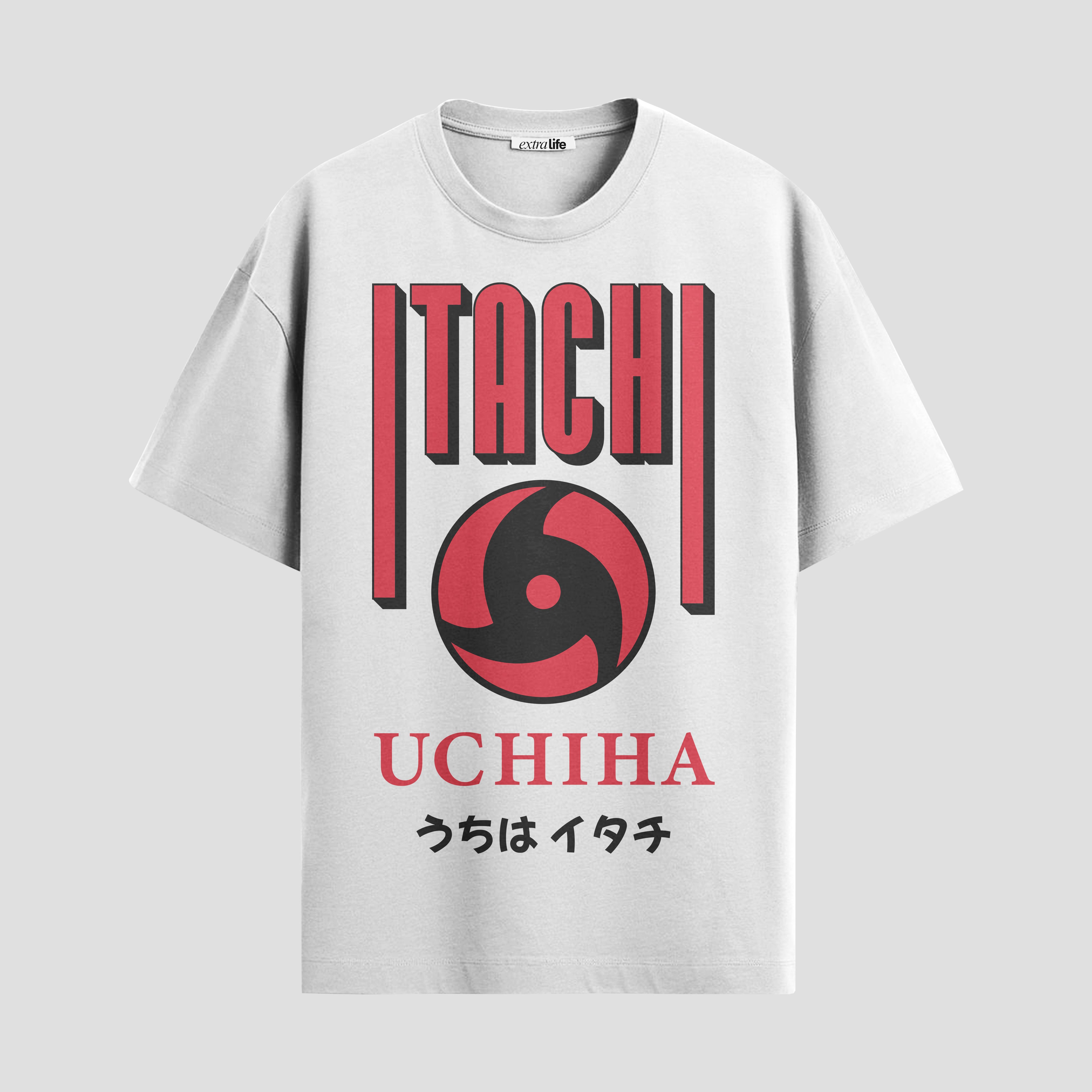 Playera urbana de anime y gaming ExtraLife MX, corte Standard Fit unisex ligero y transpirable en color Deep Black y Pure White, ropa de uso diario para gym y casual.
