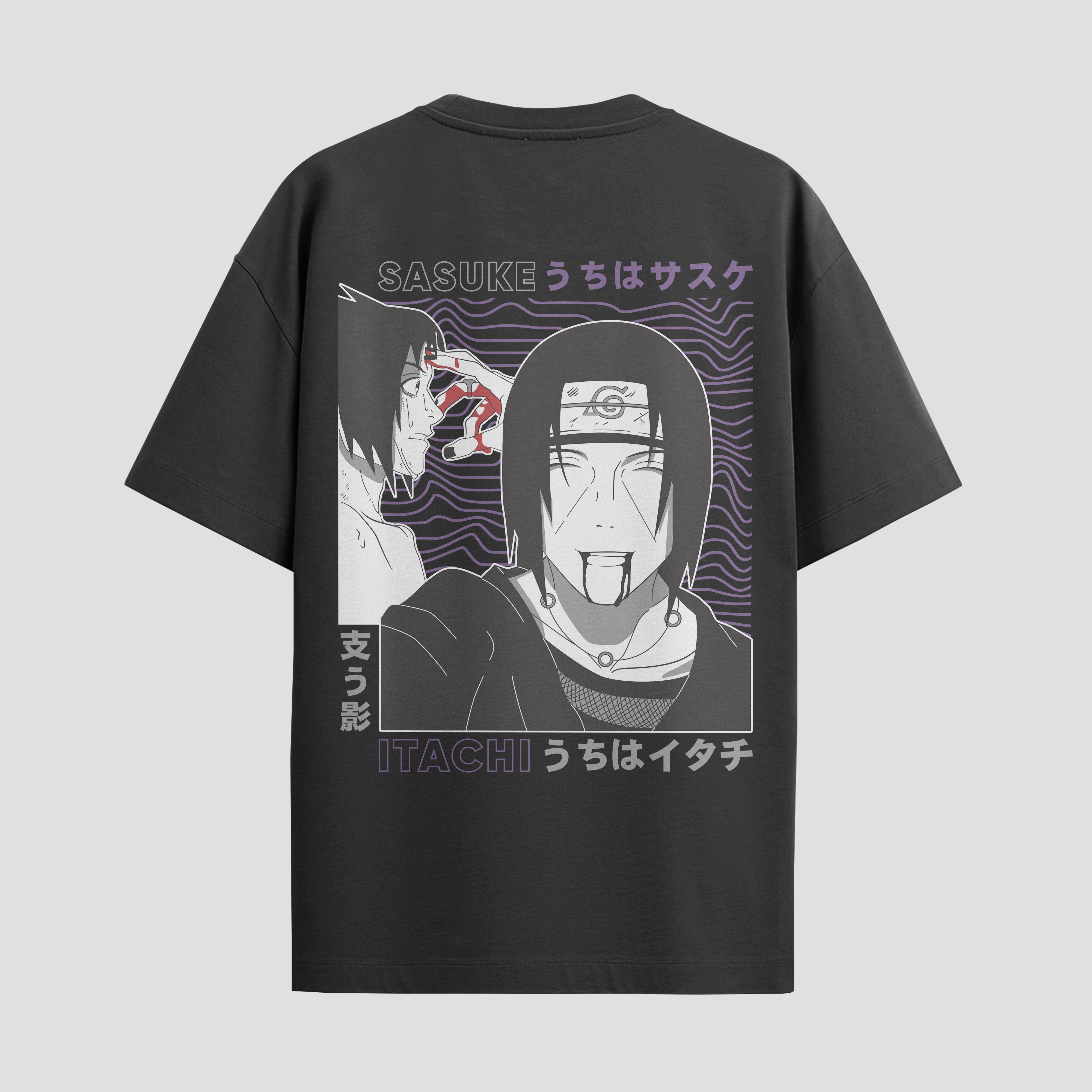 Playera urbana de anime y gaming ExtraLife MX, corte Standard Fit unisex ligero y transpirable en color Deep Black y Pure White, ropa de uso diario para gym y casual.