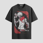 Playera urbana de anime y gaming ExtraLife MX, corte Standard Fit unisex ligero y transpirable en color Deep Black y Pure White, ropa de uso diario para gym y casual.