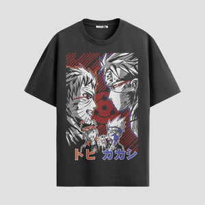 Playera urbana de anime y gaming ExtraLife MX, corte Standard Fit unisex ligero y transpirable en color Deep Black y Pure White, ropa de uso diario para gym y casual.