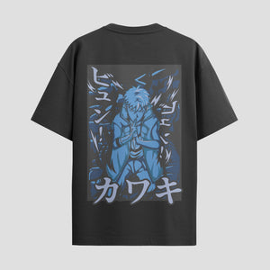 Playera urbana de anime y gaming ExtraLife MX, corte Standard Fit unisex ligero y transpirable en color Deep Black y Pure White, ropa de uso diario para gym y casual.