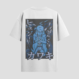 Playera urbana de anime y gaming ExtraLife MX, corte Standard Fit unisex ligero y transpirable en color Deep Black y Pure White, ropa de uso diario para gym y casual.