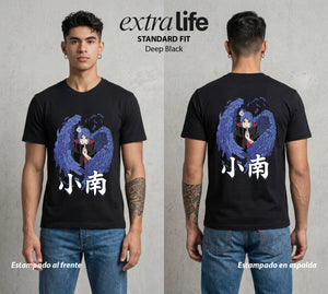 La Aldea Oculta | El Hokage del Futuro #02835 - Playera Standard Fit | Deep Black - Foto en modelo