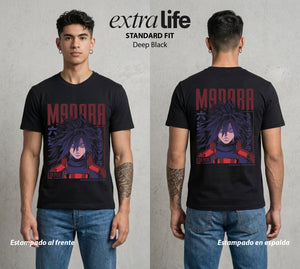 La Aldea Oculta | El Hokage del Futuro #02839 - Playera Standard Fit | Deep Black - Foto en modelo