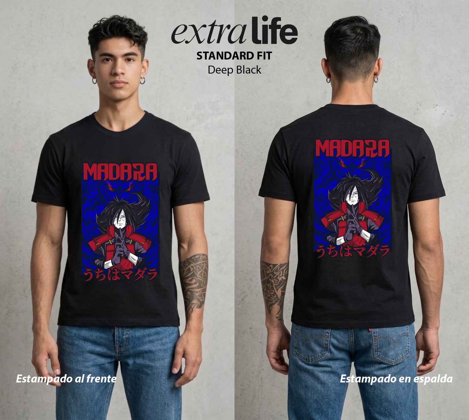 La Aldea Oculta | El Niño del Amor #02841 - Playera Standard Fit | Deep Black - Foto en modelo