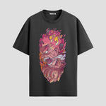 Playera urbana de anime y gaming ExtraLife MX, corte Standard Fit unisex ligero y transpirable en color Deep Black y Pure White, ropa de uso diario para gym y casual.