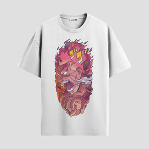 Playera urbana de anime y gaming ExtraLife MX, corte Standard Fit unisex ligero y transpirable en color Deep Black y Pure White, ropa de uso diario para gym y casual.