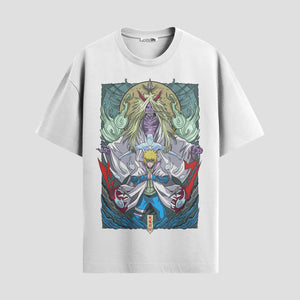 Playera urbana de anime y gaming ExtraLife MX, corte Standard Fit unisex ligero y transpirable en color Deep Black y Pure White, ropa de uso diario para gym y casual.