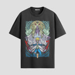 Playera urbana de anime y gaming ExtraLife MX, corte Standard Fit unisex ligero y transpirable en color Deep Black y Pure White, ropa de uso diario para gym y casual.