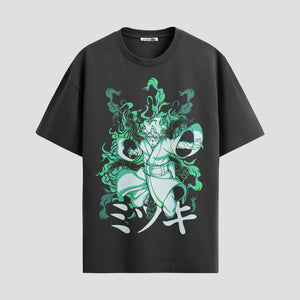 Playera urbana de anime y gaming ExtraLife MX, corte Standard Fit unisex ligero y transpirable en color Deep Black y Pure White, ropa de uso diario para gym y casual.