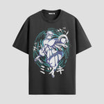 Playera urbana de anime y gaming ExtraLife MX, corte Standard Fit unisex ligero y transpirable en color Deep Black y Pure White, ropa de uso diario para gym y casual.