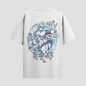 Playera urbana de anime y gaming ExtraLife MX, corte Standard Fit unisex ligero y transpirable en color Deep Black y Pure White, ropa de uso diario para gym y casual.