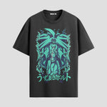 Playera urbana de anime y gaming ExtraLife MX, corte Standard Fit unisex ligero y transpirable en color Deep Black y Pure White, ropa de uso diario para gym y casual.