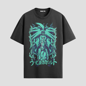 Playera urbana de anime y gaming ExtraLife MX, corte Standard Fit unisex ligero y transpirable en color Deep Black y Pure White, ropa de uso diario para gym y casual.