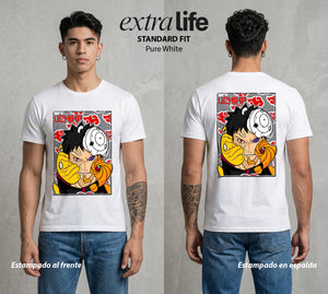 La Aldea Oculta | El Hokage del Futuro #02860 - Playera Standard Fit | Pure White - Foto en modelo