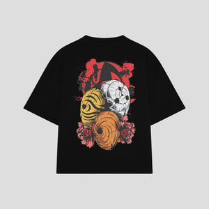 Playera streetwear premium de anime y gaming ExtraLife MX, corte oversized drop shoulder ligero y fresco en color Deep Black y Off-White, moda urbana mexicana de culto.