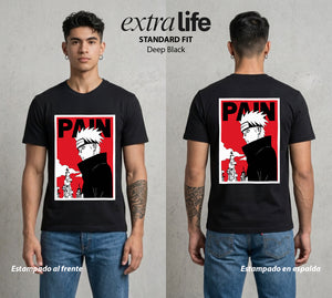 La Aldea Oculta | El Hokage del Futuro #02876 - Playera Standard Fit | Deep Black - Foto en modelo