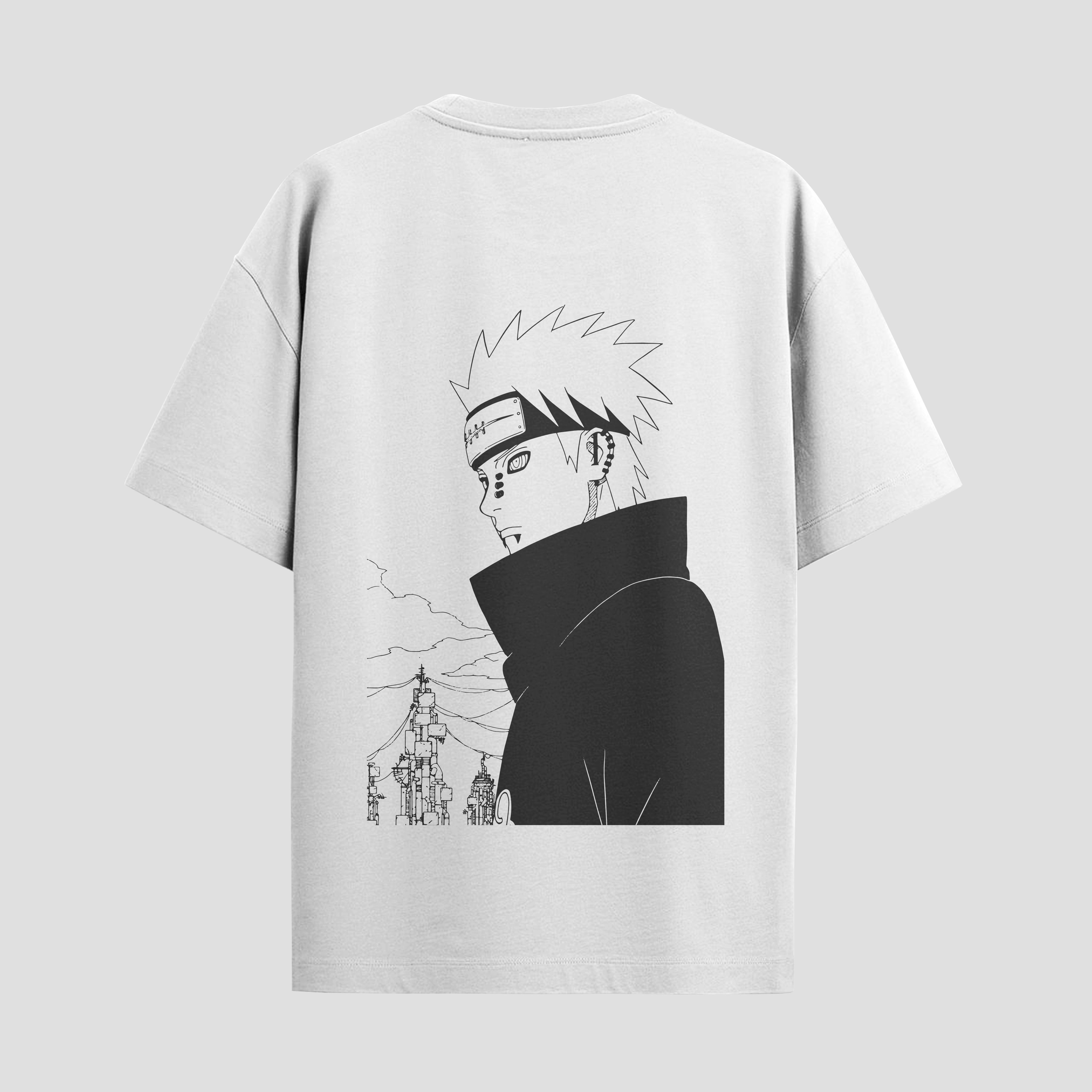 Playera urbana de anime y gaming ExtraLife MX, corte Standard Fit unisex ligero y transpirable en color Deep Black y Pure White, ropa de uso diario para gym y casual.
