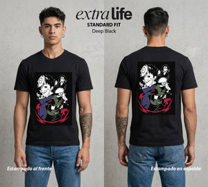 La Aldea Oculta | Zorro de Nueve Colas #02887 - Playera Standard Fit | Deep Black - Foto en modelo