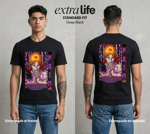 La Aldea Oculta | Ninja de la Hoja #02888 - Playera Standard Fit | Deep Black - Foto en modelo