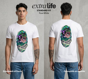 La Aldea Oculta | Dattebayo del Viento #02893 - Playera Standard Fit | Pure White - Foto en modelo