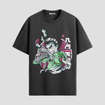 Playera urbana de anime y gaming ExtraLife MX, corte Standard Fit unisex ligero y transpirable en color Deep Black y Pure White, ropa de uso diario para gym y casual.