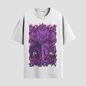 Playera urbana de anime y gaming ExtraLife MX, corte Standard Fit unisex ligero y transpirable en color Deep Black y Pure White, ropa de uso diario para gym y casual.