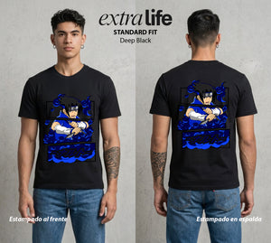 La Aldea Oculta | El Hokage del Futuro #02911 - Playera Standard Fit | Deep Black - Foto en modelo