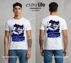 La Aldea Oculta | El Hokage del Futuro #02911 - Playera Standard Fit | Pure White - Foto en modelo