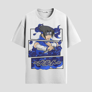 Playera urbana de anime y gaming ExtraLife MX, corte Standard Fit unisex ligero y transpirable en color Deep Black y Pure White, ropa de uso diario para gym y casual.